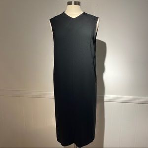 Joseph black Shift Dress with V back silk  Detail